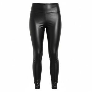 NWT Spanx Faux Patent Leather Leggings Black High Rise Size Large 20301R